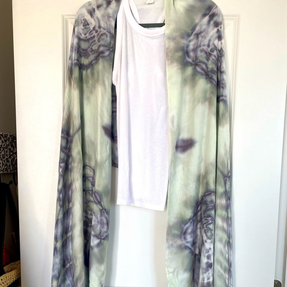 Brightly Twisted Tie-Dyed scarf/shawl